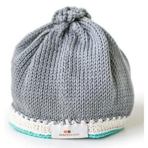 Hand Knit Baby Hat - Haiti Babi 100% Pima Cotton Fair Trade 12-24 Mo Baby Gift